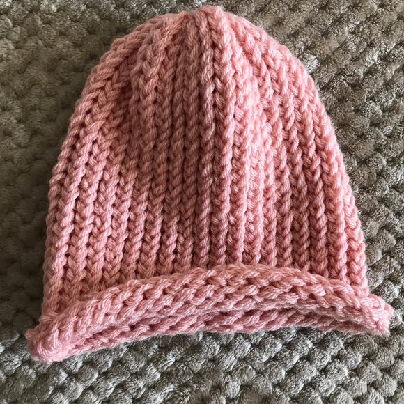 Raw Edge Beanie [Pink] - Picture 4 of 6